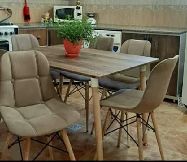 میز و صندلی ناهارخوری اریا لمسه چهار نفره میز 120